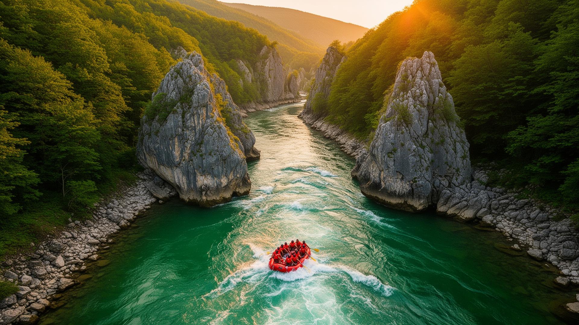 Rafting kroz kanjon rijeke Une